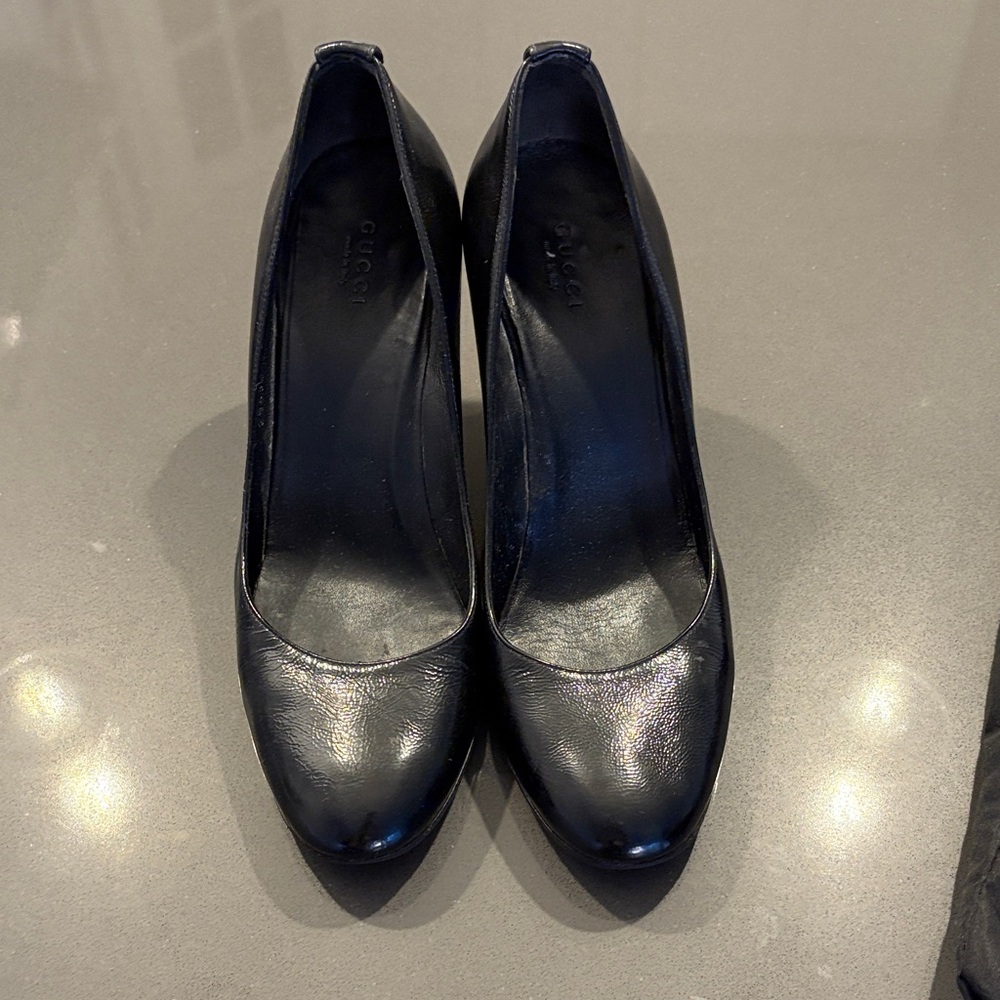 Gucci Black Leather Heels